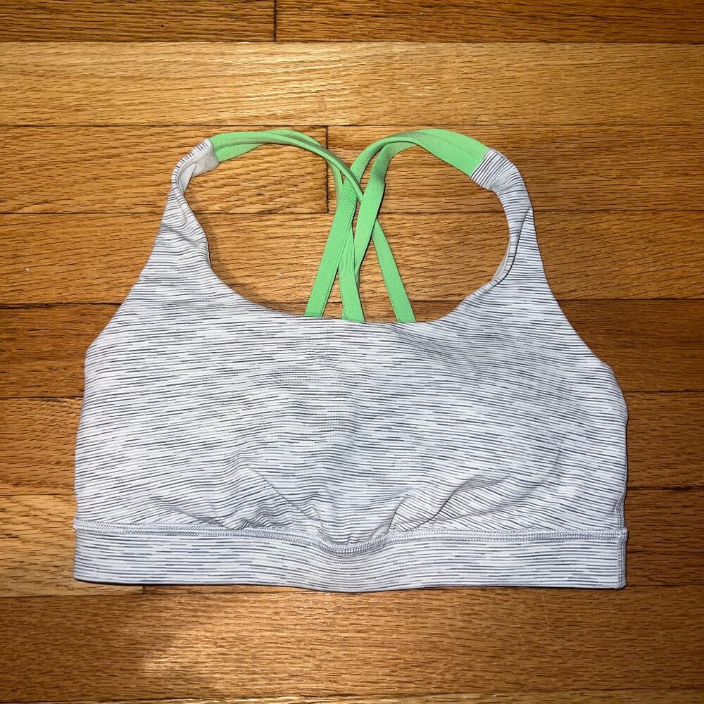 Lululemon Heather Grey Energy Bra Medium Support, B–D Cups